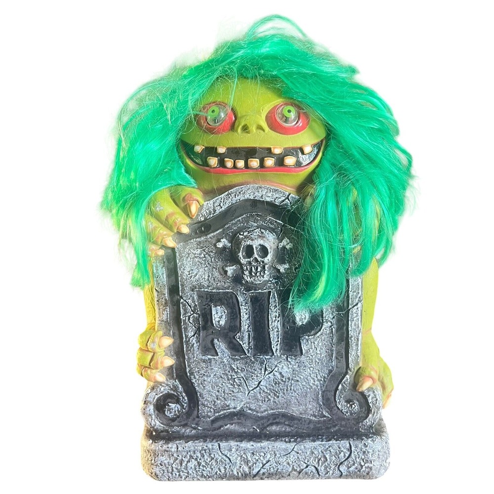 Paper‎ Magic Group Halloween Blow Mold Tombstone Monster Alien Gremlin Vintage